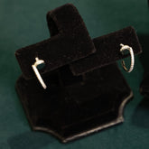 92.5 Pure Silver Moissanite Diamond Earrings