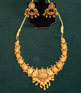 Gold Polished 92.5 Pure Silver Necklace Set