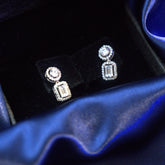 Moissanite Diamond Drop Earrings in 925 Sterling Silver