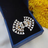 Royal Radiant Fan-Shaped CZ Moissanite Ring in 925 Sterling Silver