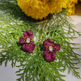 Ruby Floral Stud Earrings in 925 Sterling Silver