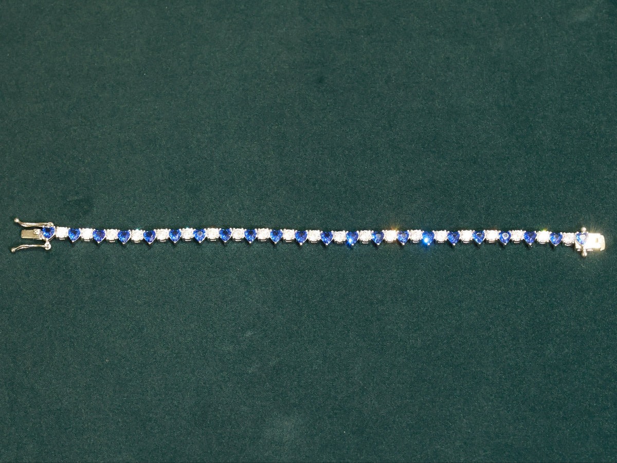92.5 Pure Silver Moissanite Diamond Bracelet