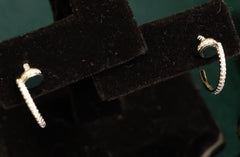 92.5 Pure Silver Moissanite Diamond Earrings