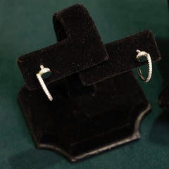 92.5 Pure Silver Moissanite Diamond Earrings