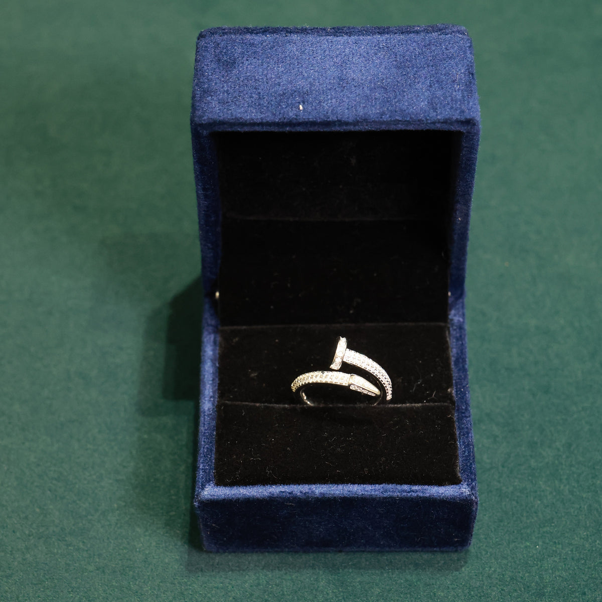 92.5 Pure Silver Moissanite Daimond Ring