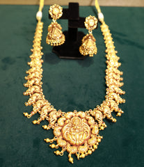 Gold Polished 92.5 Pure Silver Necklace Set