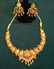 Gold Polished 92.5 Pure Silver Necklace Set