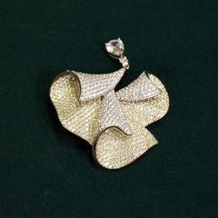 92.5 Pure Silver Moissanite Diamond Brooch