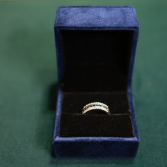 92.5 Pure Silver Sapphire Ring