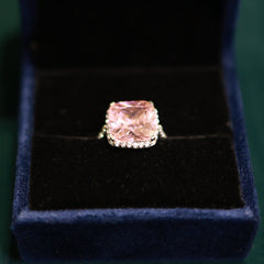 92.5 Pure Silver Glass Rubies Ring