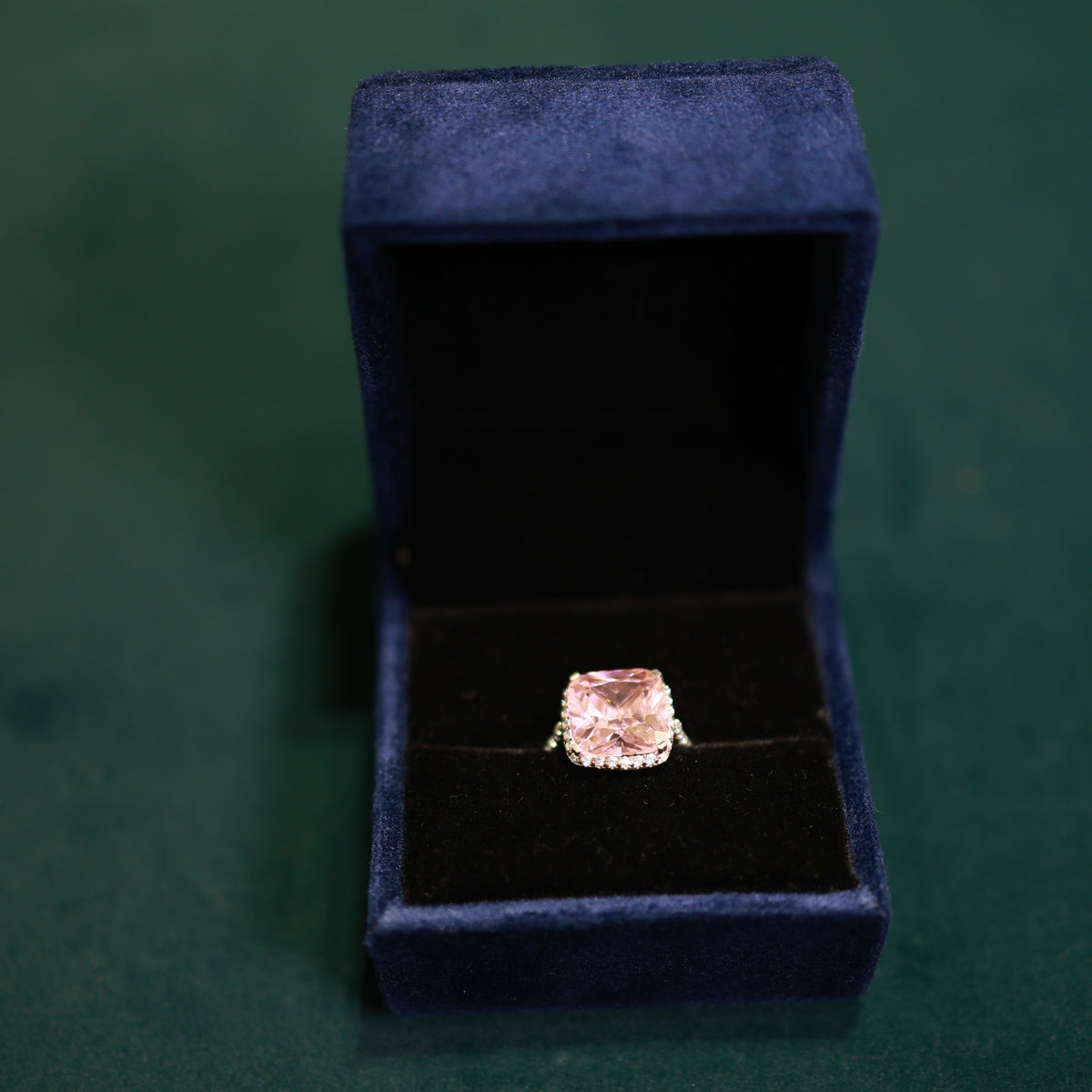 92.5 Pure Silver Glass Rubies Ring