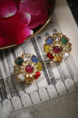 Ketki Celestial Navratna Sparkle Luminescence Studs