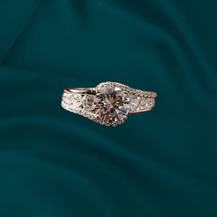 White Finish Zircon Ring in 925 Sterling Silver