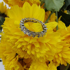 Eternal Radiance CZ Diamond Band Ring in 925 Sterling Silver